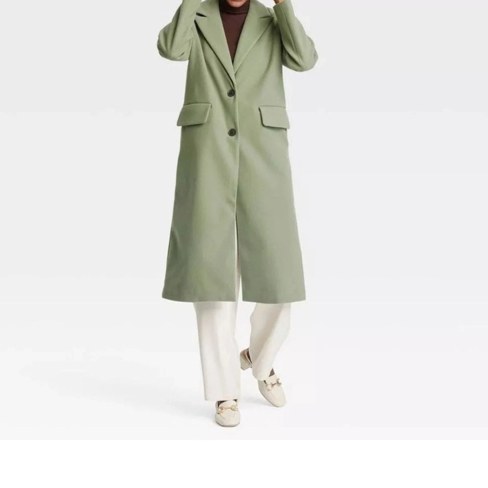 Stylish Green Long Coat